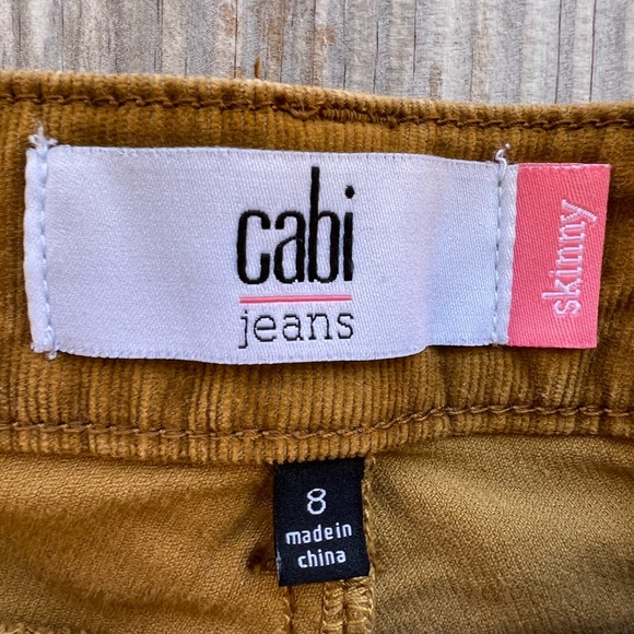 CABI Corduroys Skinny Mustard Pants size 8 - Picture 7 of 8